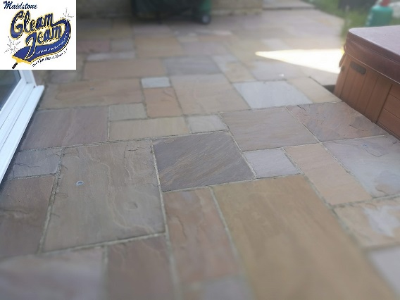sandstone-patio-cleaned-sealed-Bearsted-Maidstone