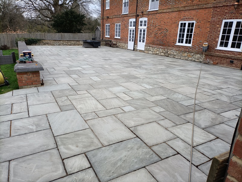 sandstone-patio-professionally-cleaned-sealed-Bearsted-Maidstone